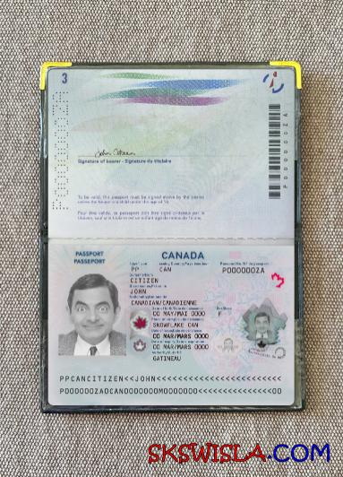 Kanada paszport 2023-obecnie wersja 2 fotowygląd, skan i fotorealistyczny snapshot, 2 w 1